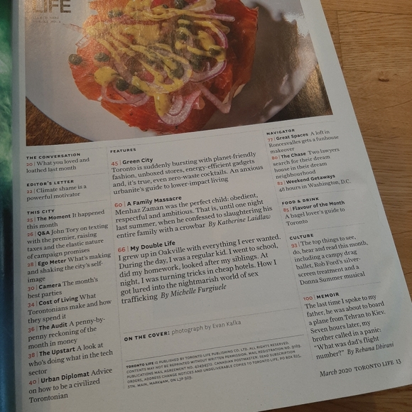 Toronto Life March 2020 - Picture 2 of 2